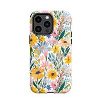 Casing Film 2-in-1 Crossover Flower untuk Apple 17/14/13/15 Pro, Casing Lapis Ganda