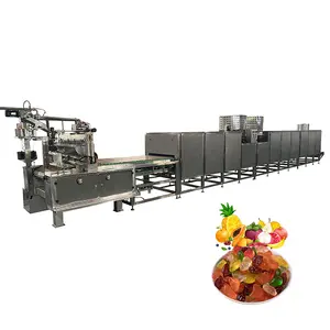 Línea de fabricación de dulces suaves Máquina para hacer dulces de goma personalizada técnica exquisita para dulces suaves de gelatina
