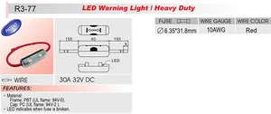 High Breaking Capacity Wire Fuse Seat For Low Voltage Cars R3-77 Model With IEC Safety Standards Supplied To Taiwan SCI