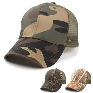 Wholesale Short Bill Plain Trucker Cap Mesh brand Hat For Summer