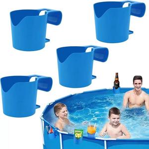 Wholesale <b>Plastic</b> Poolside Cup Holder for Above Ground <b>Pools</b>, No-Drilling Clip on Drink Organizer Beverages Phones - Product Image 3