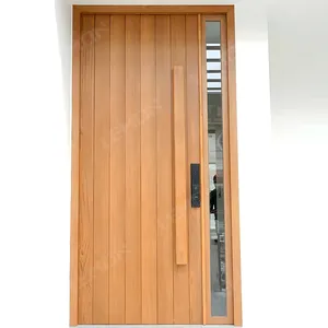 Поворотная дверь в американском стиле, деревянная поворотная дверь, внешняя деревянная передняя дверь для виллы