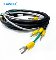 Faisceau de câblage CA personnalisé avec porte-fusible, prise d'entrée IEC C14, bornes à sertir, gaine en PVC ignifuge pour usage industriel