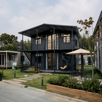 Maison conteneur préfabriquée de luxe 20 pieds à extension rapide, unité de logement préfabriquée avec structure d'extension pour bureau de jardin et maison modulaire