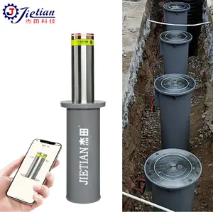 Thép không gỉ tự động điện có thể thu vào tăng thủy lực bollard kiểm soát hàng rào nâng bollard rào cản giao thông