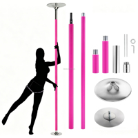 Barre de danse professionnelle, kit de barre de danse rotative ou statique, réglable en hauteur et amovible pour l'exercice physique