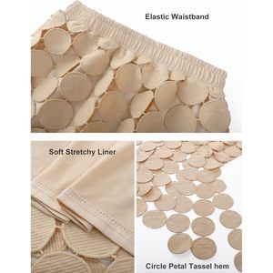 FOXA Jupe longue asymétrique en dentelle à taille haute pour femme, idéale pour les fêtes, les mariages et la plage - Product Image 6
