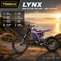 Moto électrique tout-terrain 79Bike pour usage agricole et équestre, sentiers forestiers, 72V40Ah10KW, utilitaire, hors route, enduro, IP67 étanche