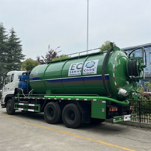 20 Cubic Meters Sewer Cleaning Drain Suction Combi Vacuum Jetting Truck <b>10</b> Wheeler Diesel 6x4 Manual Engine Motor Gearbox - Product Image 3