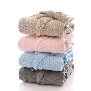 Peignoir long en velours corail, motif ananas, doux, absorbant, épais, vêtements d'intérieur, pyjama, hôtel, <span class=keywords><strong>yukata</strong></span> adulte, vente en gros - Product Image 3