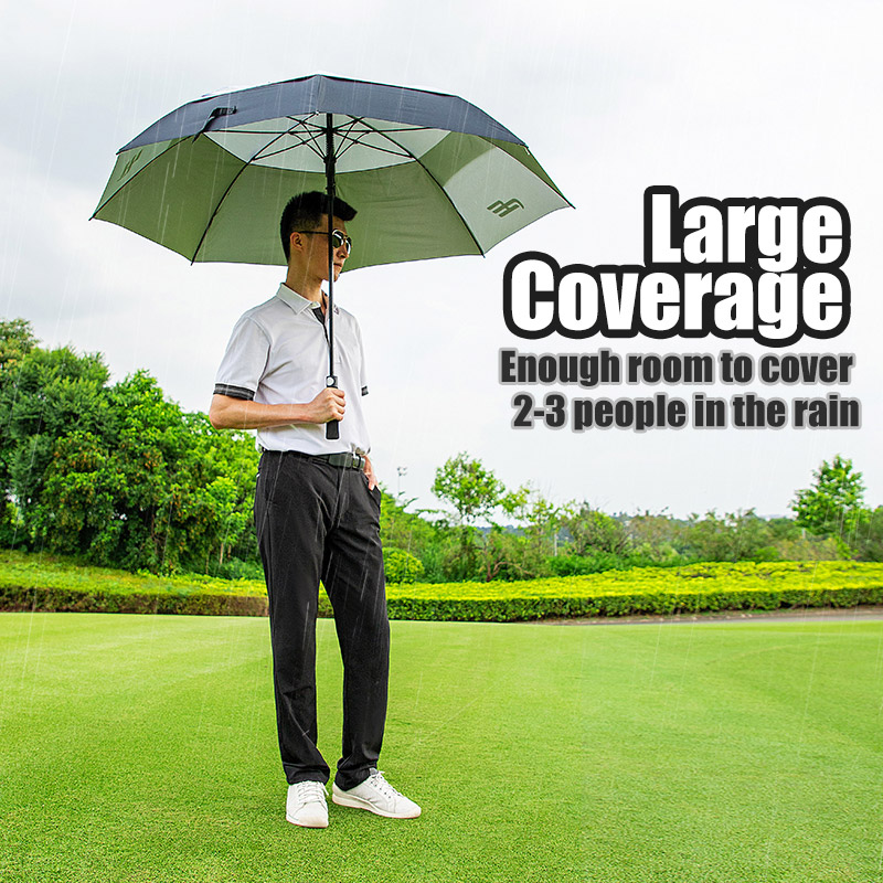 Плетеная 2-х слойный зонтик гольфа сопротивление ветра полуавтоматическая зонтик гольфа Заказные Зонты