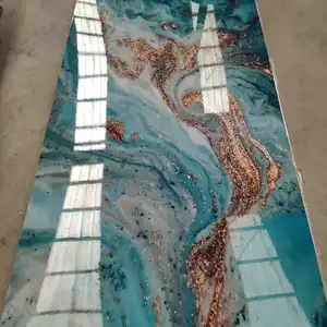 Panel de pared Interior de Pvc, lámina de mármol, tablero Uv alternativa