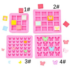 Grande e piccolo stampo in Silicone di particelle di vernice a forma di coniglio quadrato caramello caramello cioccolato - Product Image 1