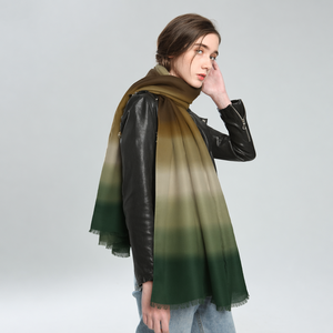Color Block Ombre Scarf Women Vintage Gradient Two Tone <b>Shawl</b> <b>Wrap</b> Soft Warm Lightweight Long Scarves with Eyelash Fringe - Product Image 1
