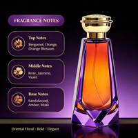 Премиальный парфюм 100 мл Eau De Parfum с индивидуальной этикеткой, стойкий арабский аромат, градиентный геометрический дизайн, EDP