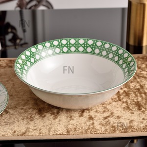 Meilleures ventes d'ensemble de vaisselle en céramique écologique bleue et blanche personnalisé avec logo et boîte-cadeau pour les familles et les hôtels - Product Image 5