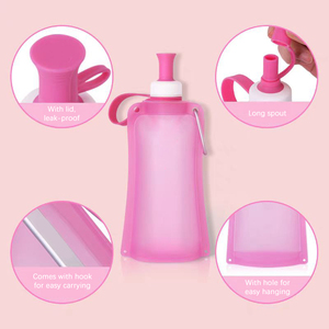 Bouteille d'eau pliable en silicone, portable et légère - Product Image 2