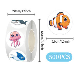 Hot-Selling 500 Stück PVC Roll Aufkleber Sammlung niedlichen Cartoon Dekoration Journal Siegel Aufkleber High-Value Ins - Product Image 5