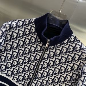 2025 Autumn New Men's <b>Cardigan</b> New Personalized Versatile Knitted Letter Stand-up Collar Casual Versatile Jacket - Product Image 4