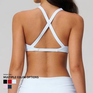 Completo Sportivo Senza Cuciture in Seta Ghiaccio Rinfrescante, con Taglio a V Incrociato, Morbido e Modellante, a Costine, Leggings a Zampa e Reggiseno Sportivo ad Alto Supporto - Product Image 2