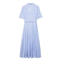 Robe chemise rayée à revers et ceinture, style tempérament, nouvelle collection été 2025 SHENZHU pour femme 2640596