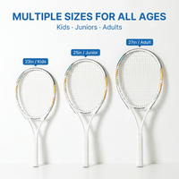 Raqueta de Tenis de Aluminio de Alta Calidad, Extra Grande, para Principiantes, con Tamaño de Cara de 21-27 Pulgadas, para un Aprendizaje Fácil y Gran Potencia