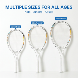 <span class=keywords><strong>Raquette</strong></span> de <span class=keywords><strong>tennis</strong></span> en aluminium de haute qualité, surdimensionnée et adaptée aux débutants, avec une taille de face de 21 à 27 pouces pour un apprentissage facile et une puissance élevée - Product Image 1