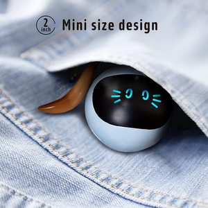 Factory Custom Interactive Cat Ball Toys Fun Tracker USB Automatic <b>Moving</b> Rolling Chase Ball with Tail Smart Cat Playing Toy - Product Image 6