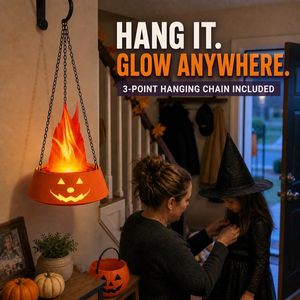 Halloween LED Pumpkin <b>Flame</b> <b>Light</b> Simulated Fire Pit Lamp for Halloween Party and Stage Decor - Product Image 6