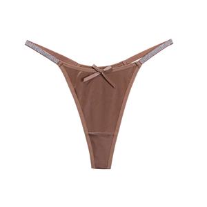 批发新款低腰针织尼龙女式内裤透气抗菌性感丁字裤内衣定制OEM供应商 - Product Image 5