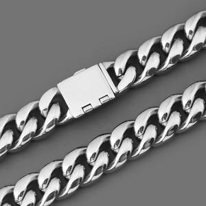 Collar Cubano Personalizado de Acero Inoxidable para Hombre y Mujer, Joyería con Cierre, Cadena Cubana con Diamantes, Estilo Hip Hop - Product Image 2