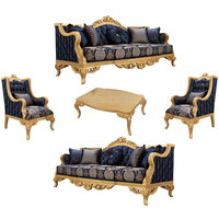 Canapé de salon moderne arabe à trois places en tissu haut de gamme avec rembourrage en éponge pour appartement et hôtel