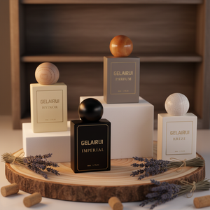 Botellas de Perfume de Vidrio de Lujo de 30ML/50ML/100ML con Tapa Dorada y Tapas de Plástico, Nuevo Diseño de Caja de Empaque - Product Image 1