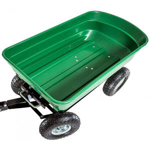 आउटडोर चार पहिया हाथ गार्डन डटी ट्रॉली वैगन वाहक व्हीलबारो के साथ 10 "न्यूमेटिक टायर - Product Image 6