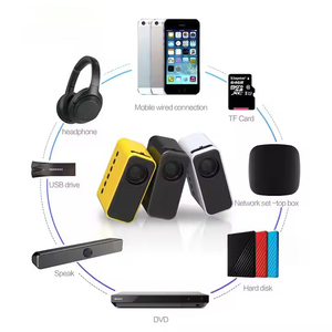 Yinzam YT500 <span class=keywords><strong>Mini</strong></span> projecteur vidéo LED, projecteur de connexion sans fil HD Portable pour projecteur de cinéma à domicile aérien de téléphone - Product Image 4