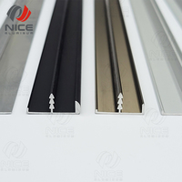 Bande de garniture de carrelage profilé en aluminium au design moderne de haute qualité pour salle de bain décorative