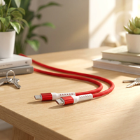 Kabel Pengisian Cepat USB-C ke USB-C KYT 60W 2m dengan Jalinan Nilon dan Konduktor Tembaga Murni untuk iPhone, Komputer & Kamera