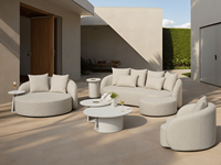 Kommerzielle Outdoor-Möbel Garten-Sofa-Set mit Hochdichte-Schaumstoffkissen