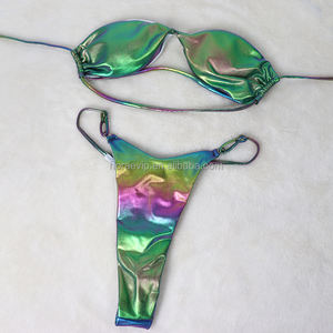 S623 Conjunto <span class=keywords><strong>de</strong></span> <span class=keywords><strong>Bikini</strong></span> <span class=keywords><strong>de</strong></span> dos piezas Tie Dye Impresión Traje <span class=keywords><strong>de</strong></span> baño Diseñador Traje <span class=keywords><strong>de</strong></span> baño brasileño <span class=keywords><strong>Tela</strong></span> reflectante iridiscente Ropa <span class=keywords><strong>de</strong></span> playa - Product Image 6