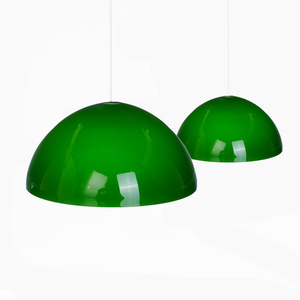 Fourniture personnalisée de demi-bol <span class=keywords><strong>vert</strong></span> brillant soufflé à la bouche boule de verre ronde <span class=keywords><strong>abat</strong></span>-<span class=keywords><strong>jour</strong></span> Globe <span class=keywords><strong>abat</strong></span>-<span class=keywords><strong>jour</strong></span> en verre pour éclairage suspendu - Product Image 1
