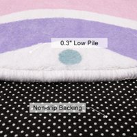 Tapis ronds colorés à pois arc-en-ciel pour enfants, tapis circulaire pour salle de classe et salle de jeux