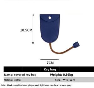 Étui créatif en cuir PU pour homme, porte-clés de voiture coulissant, protection anti-perte pour cartes d'accès UV et clé USB - Product Image 2