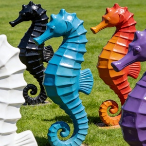 Escultura de Caballito de Mar de Fibra de Vidrio para Jardín, Moderna, Ecológica, al Mejor <span class=keywords><strong>Precio</strong></span>, Personalizada, Estatuas de Animales Marinos para Decoración de Exteriores - Product Image 1