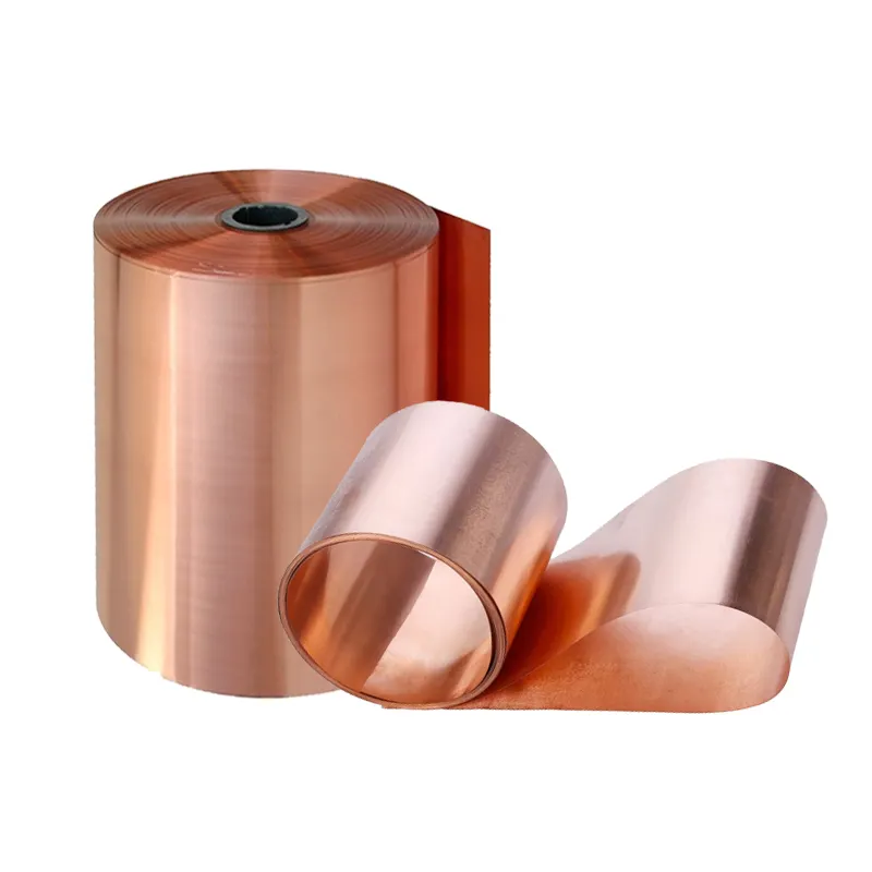 99.9% Pure Copper Tape 0.035mm*635mm Thickness Thin Rolls Copper Foil For Lithium Battery