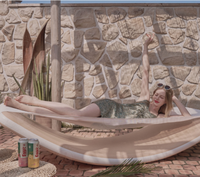 Tapis de yoga gonflable incurvé Choyu LSJ-0442, surface texturée portable pour Pilates, camping, entraînement en plein air et à domicile