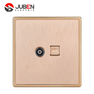 Nhà Máy Giá Rẻ Bán buôn Chất lượng cao Thiết bị chuyển mạch phổ TV + TEL ổ cắm tường ổ cắm tường ổ cắm và thiết bị chuyển mạch - Product Image 1