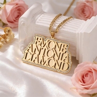 Collar con Colgante Personalizado de Acero Inoxidable con Zirconia, Estilo Hip-Hop, Regalo para el Día de San Valentín, Certificación CE