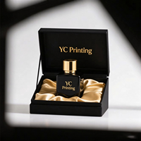 Kotak Hadiah Kemasan Botol Parfum Ukuran Khusus Mewah Berlapis Beludru Kain Sutra Desainer untuk Tempat Pajangan Kosmetik