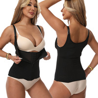 Übergrößen-Fajas für Damen mit Verstellbaren Schultergurten, Taillenformer mit Reißverschluss vorne und Hakenverschluss, Postpartum-Erholungs-Shapewear