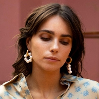 Boucles d'oreilles pendantes en perles de style coréen pour femmes vente en gros de boucles d'oreilles en acier inoxydable plaqué or 18 carats